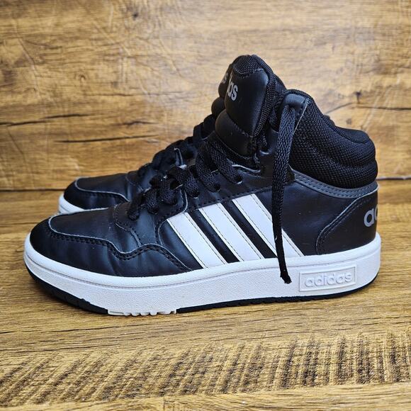 Adidas Hoops Mid 3.0 Black lace up Sneaker size 2 - Picture 3 of 9